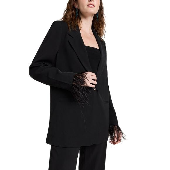 Wayf 'Romee' Black Polyester Blazer Size S - Picture 1 of 5